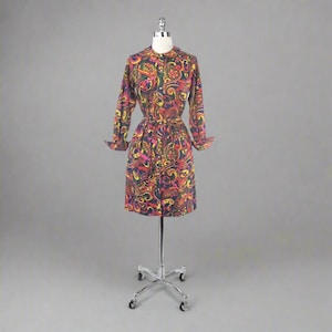 Vintage 60s Psychedelic Paisley Shift Dress