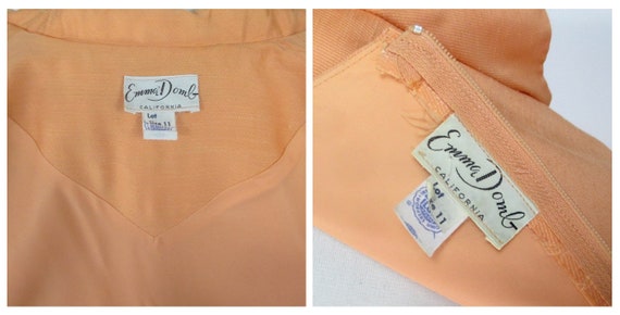 Vintage 60s Peach Mini Party Dress & Jacket Set S - image 9