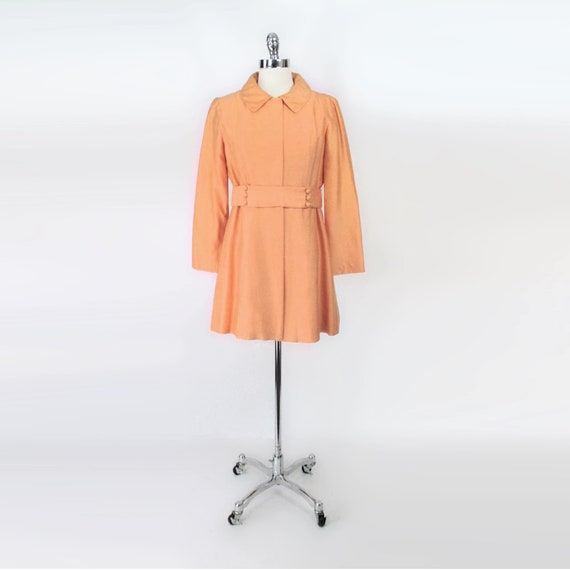 Vintage 60s Peach Mini Party Dress & Jacket Set S - image 10