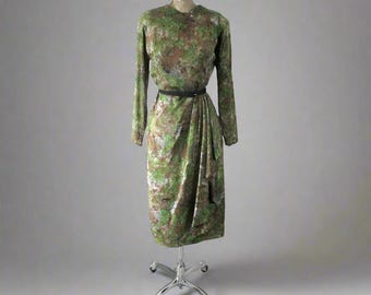 Vintage 40s Sarong Skirt Dress S