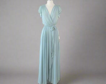 Vintage 70s | 40s Full Length Sheer Gown Dress S | M