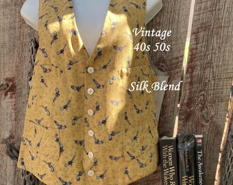 1940s 50s Gold Gambler Vest Southwest Waistcoat M40 Flintlock Pistol Classic Cowgirl Chic, Woman Who Run With Wolves - Awakened Warrior Book
