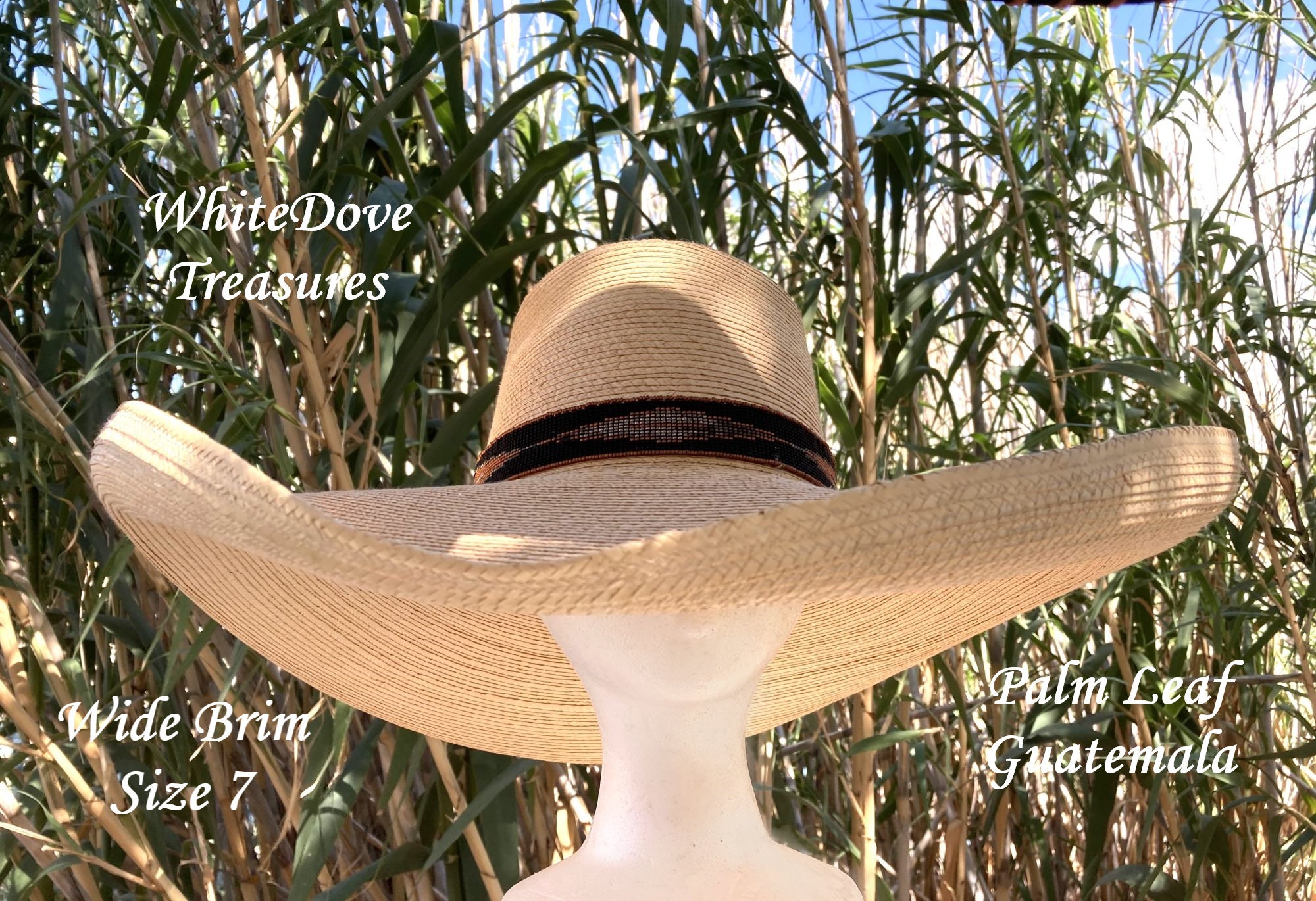 Sale Wide Brim Palm Leaf Fedora Southwest Cowboy Sombrero 7  display picture 2