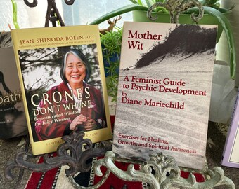 SALE Wise Women Books, Crones Don&#39;t Whine, Mother Wit Book, Guide to Psychic Development Spiritual Metaphysical Wicca Meditations Crone Book