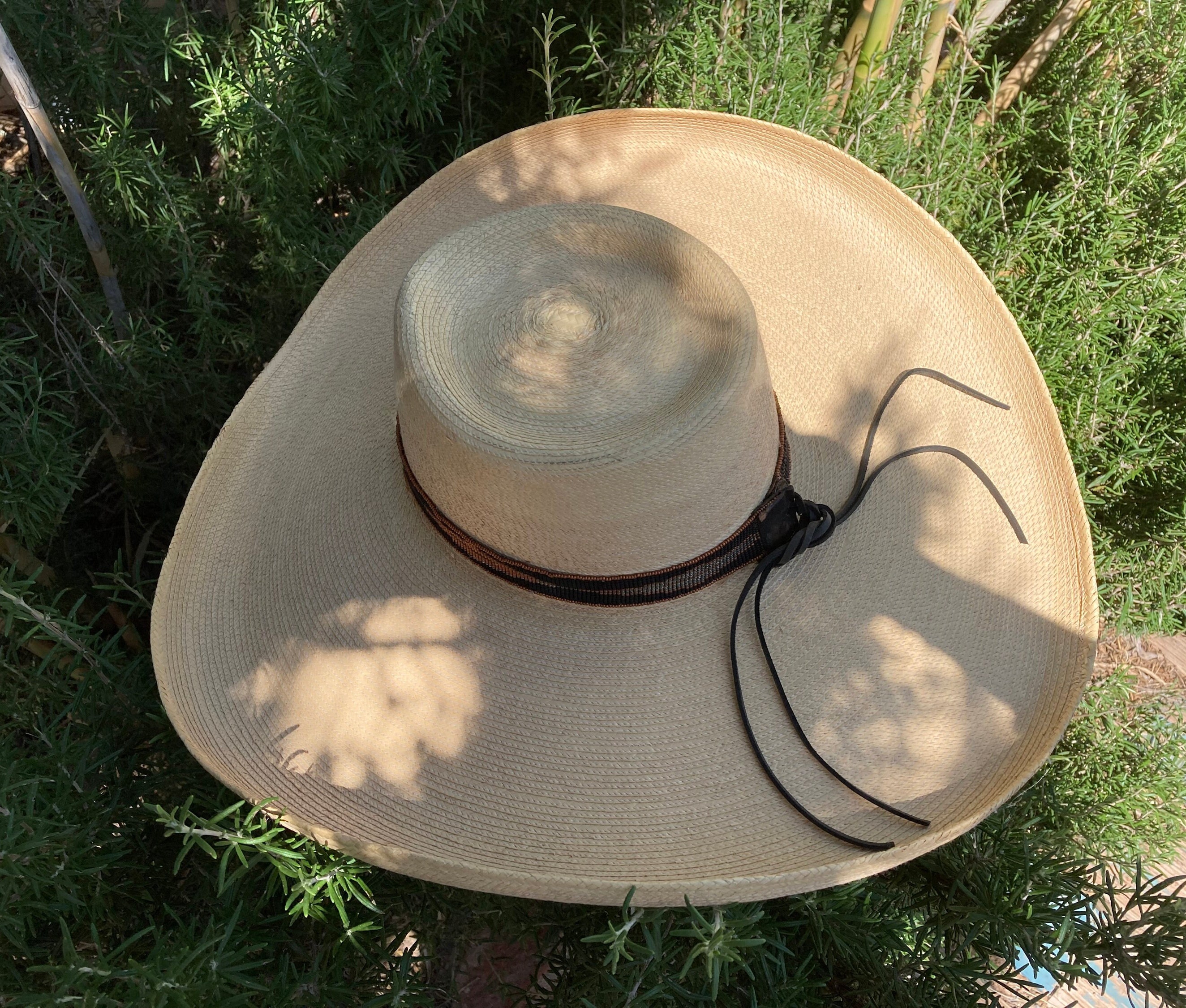 Sale Wide Brim Palm Leaf Fedora Southwest Cowboy Sombrero 7 