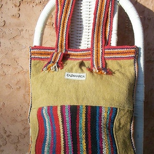 SALE Peruvian Woven Wool Market Tote Bag Designer India Floral Embroidered Coach Wool Handbag Vintage Shoulder Bag Boho Ethnic Designer Bag image 6