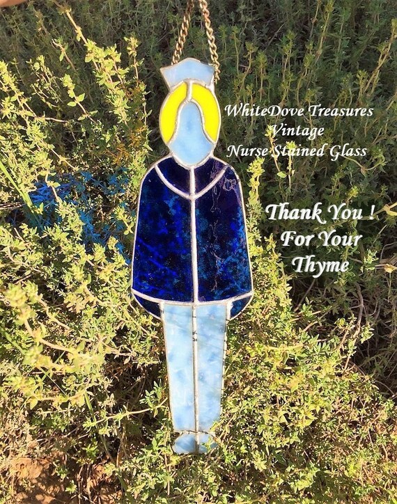SALE Stained Glass Nurse Suncatcher Window Hanging & Organic Etsy
