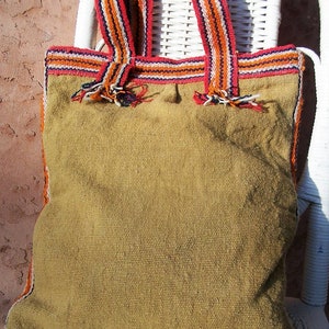 SALE Peruvian Woven Wool Market Tote Bag Designer India Floral Embroidered Coach Wool Handbag Vintage Shoulder Bag Boho Ethnic Designer Bag image 7