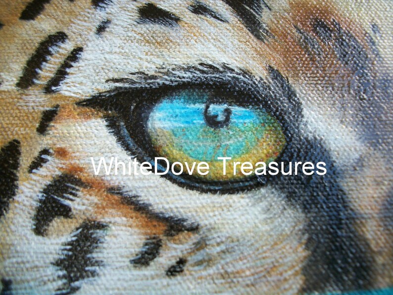 Leopard Oil Painting Animal Wall Hanging Cat Decor Etsy