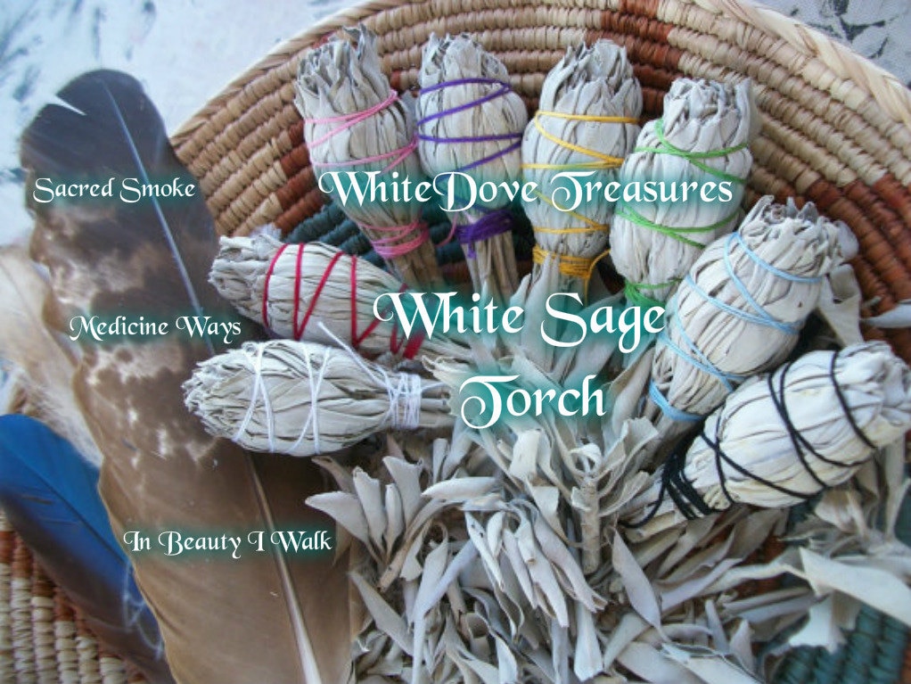 NEW! White Sage Smudge Bundle Stick 1, 3, 8 Rainbow Color Set Native Sacred Smoke House Blessing Aura Chakra Clear Wise Woman Wicca Gift Box