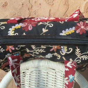 SALE Peruvian Woven Wool Market Tote Bag Designer India Floral Embroidered Coach Wool Handbag Vintage Shoulder Bag Boho Ethnic Designer Bag image 4