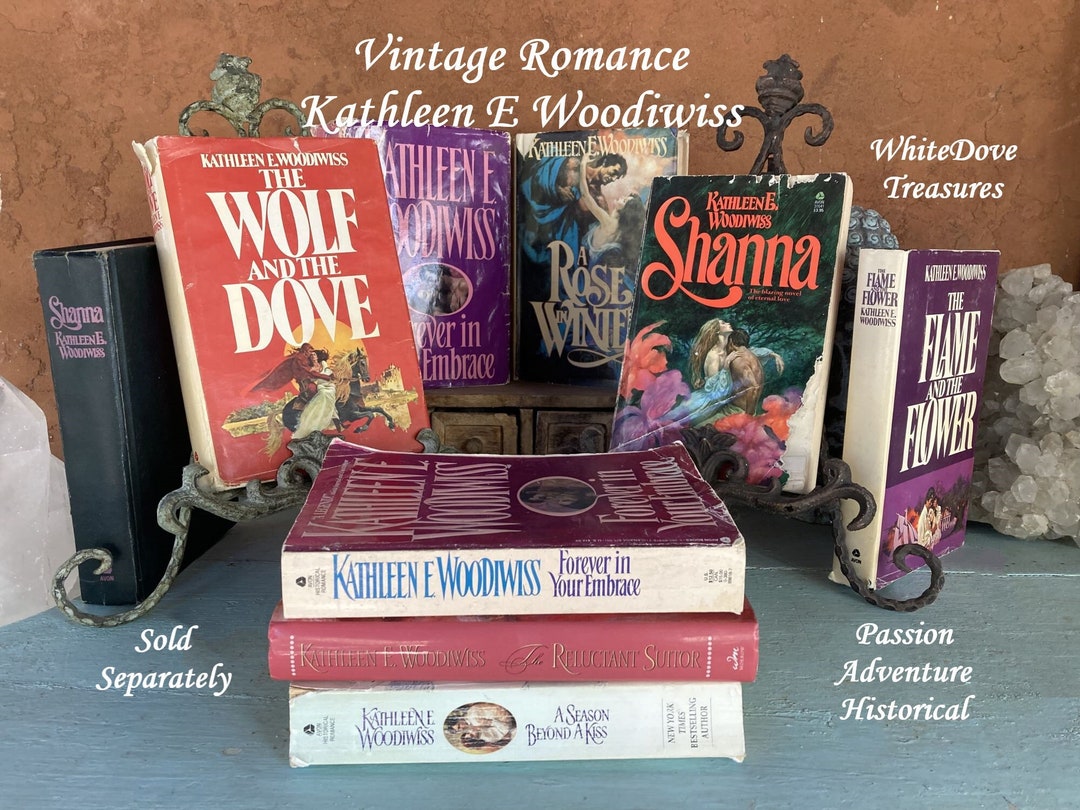 SALE Kathleen E. Woodiwiss Book, 70s Vintage Romance Historical Love