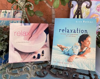 SALE Relaxation Wellness Book, Home Spa Mind Body Harmony, Meditations, Self Care, Essential Oil Bath Aromatherapy Breathing Girlfriend Gift