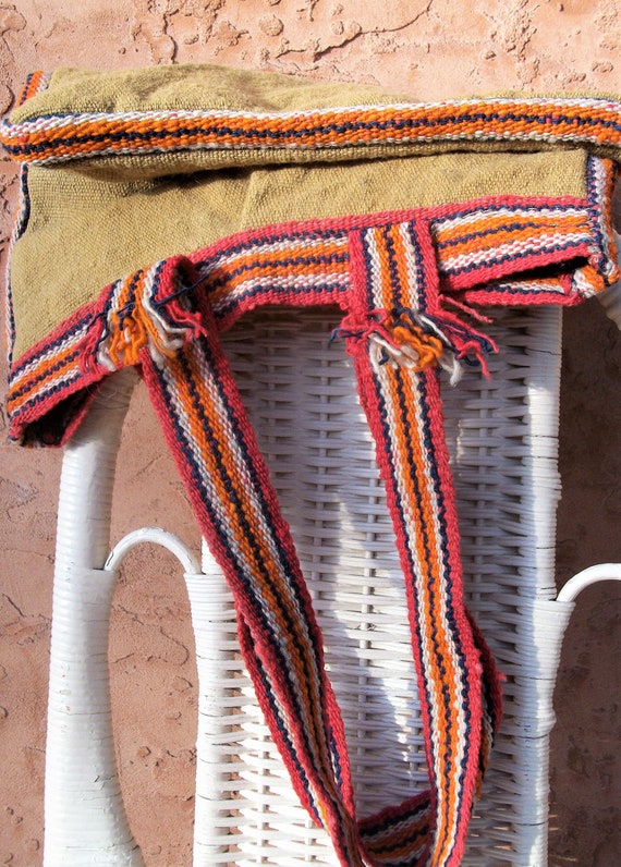 SALE Peruvian Woven Wool Market Tote Bag Designer… - image 9