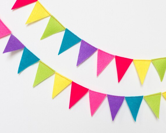 boardwalk rainbow felt flag
