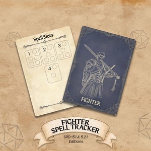 Fighter Spell Tracker voor Dungeons & Dragons 5e editie - (afdrukbare pdf) - DnD 5E-bordspelaccessoire voor spelers en DM's