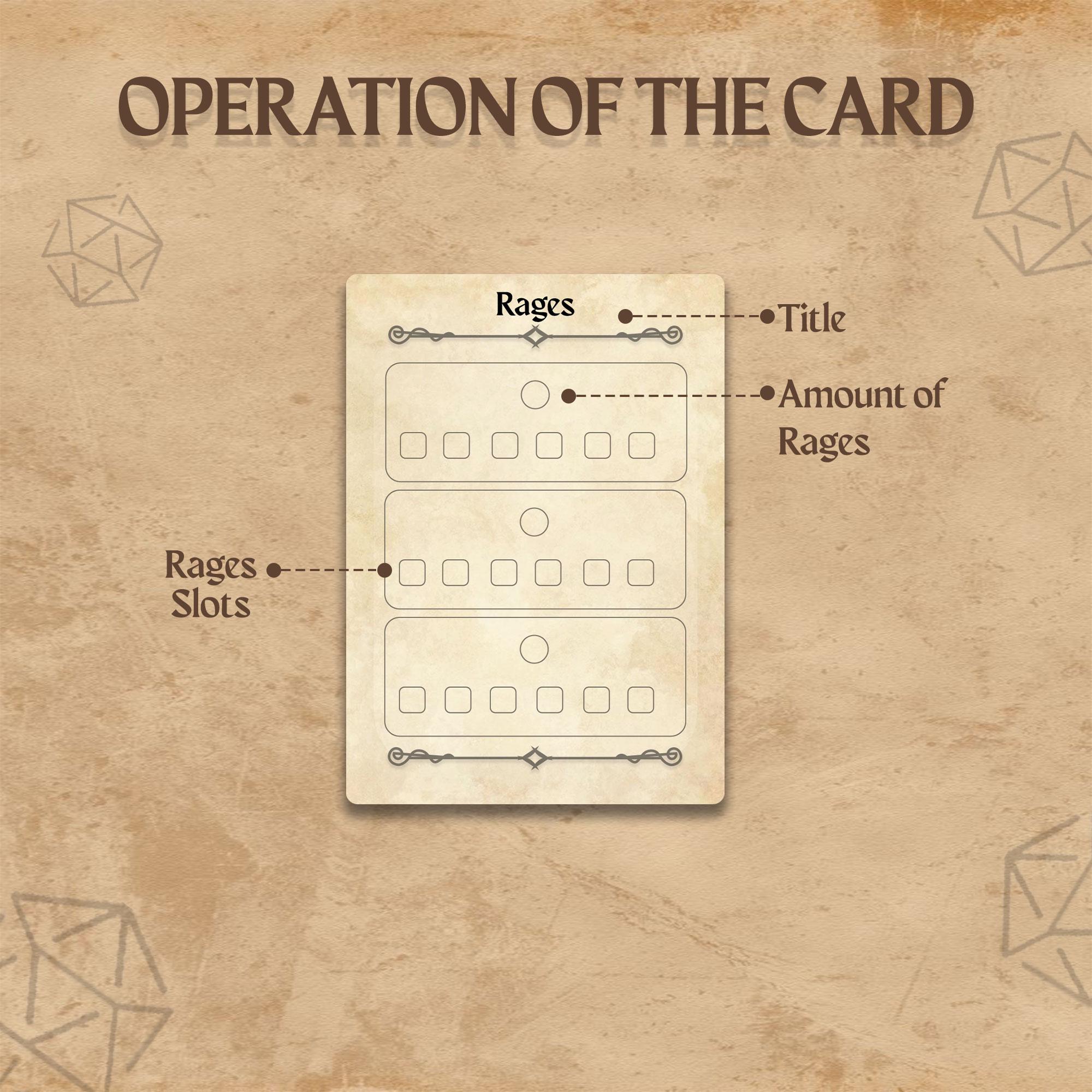 Barbarian Rage Tracker for Dungeons & Dragons 5th Edition - (printable ...