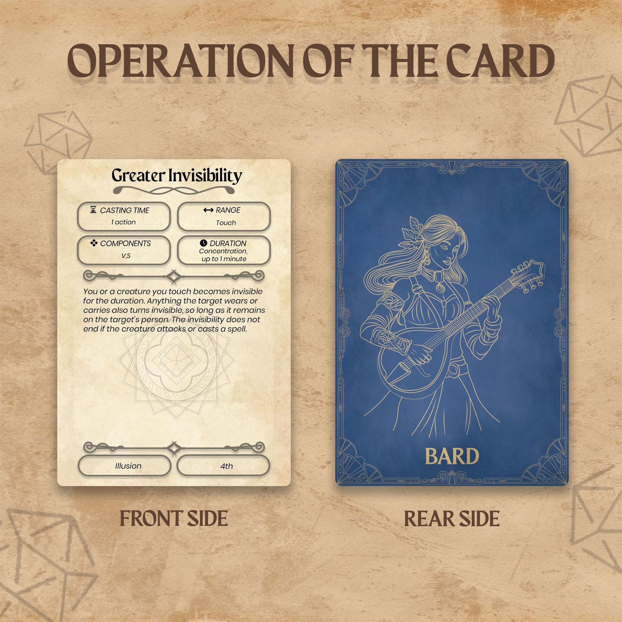 Spell Cards Bundle All Spellcasting Classes - Dungeons & Dragons 5th ...