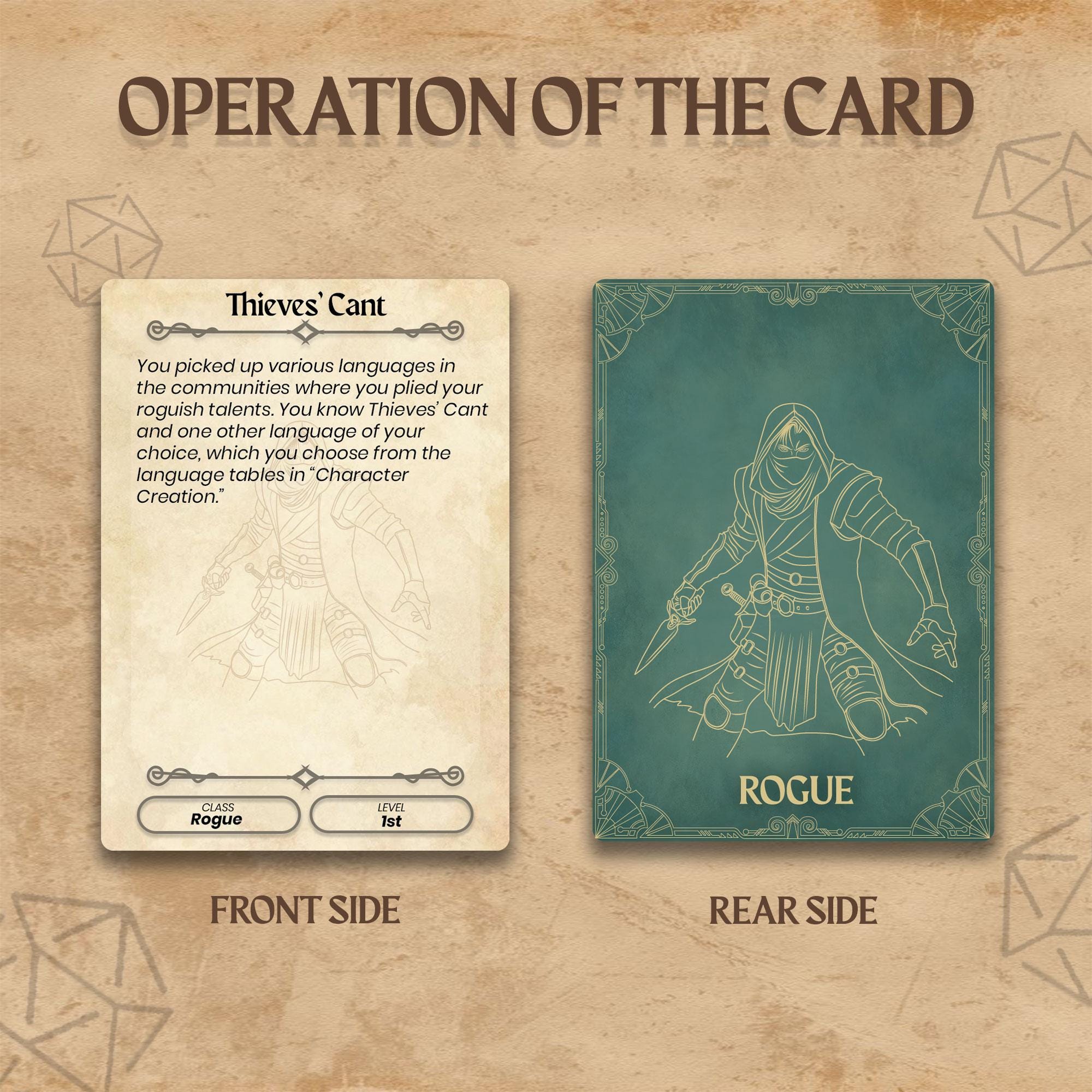 Retailability Cards Rogue Class Ability Cards for Dungeons & Dragons 5th Edition ...