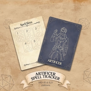 Artificer Spell Tracker voor Dungeons & Dragons 5e editie - (afdrukbare pdf) - DnD 5E-bordspelaccessoire voor spelers en DM's