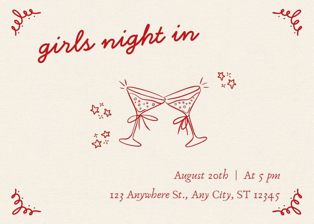 Girls Night in Invitation - Etsy