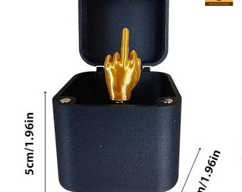 Grappige grappendoos met middelvinger: grapcadeau voor collega