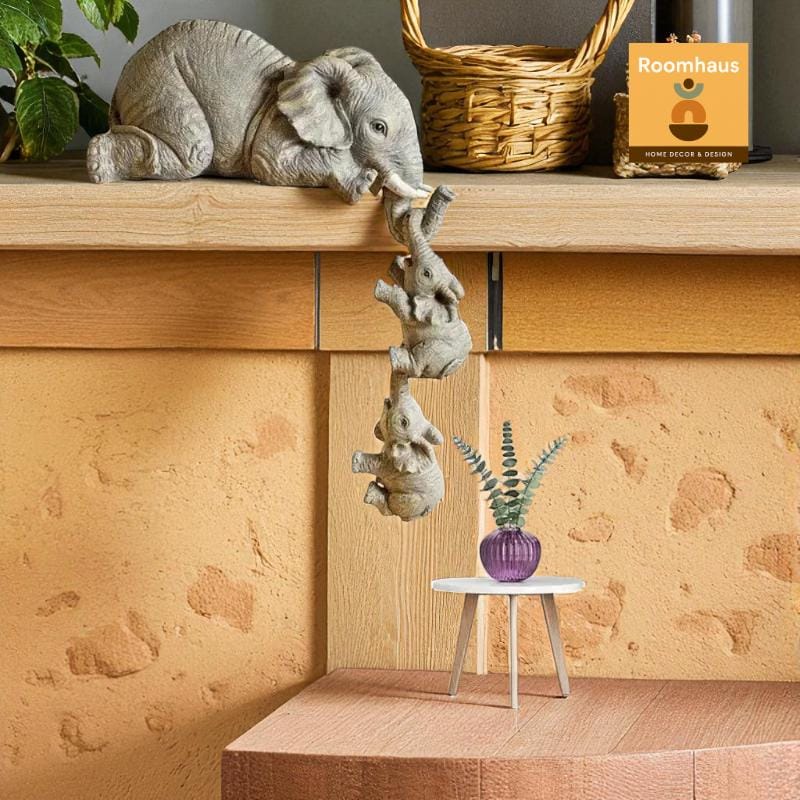 ゾウの家族像｜樹脂製子供部屋装飾、新米ママへのギフト - Etsy 日本