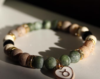 Taurus Zodiac Semi-Precious Gemstone Bracelet