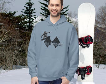 Snowboard Hoodie Sweatshirt, Black Diamond, I'm Difficult with snowboarder, Perfect for Ski Trip, Winter Skiing Apparel, Mountain Outfit