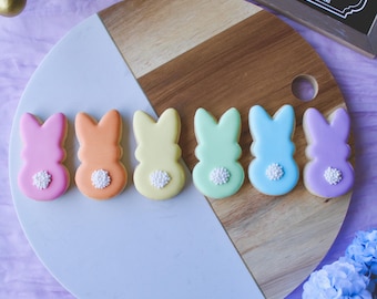 Easter Bunny Cookies – Rainbow Peeps Cookie Pack, Handmade Spring Treats, Kids Easter Gift