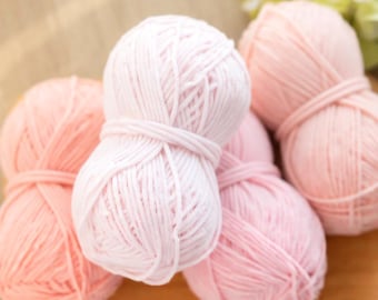 Hilo de poliéster suave y sedoso: hilo de crochet ligero para amigurumi y peluches.