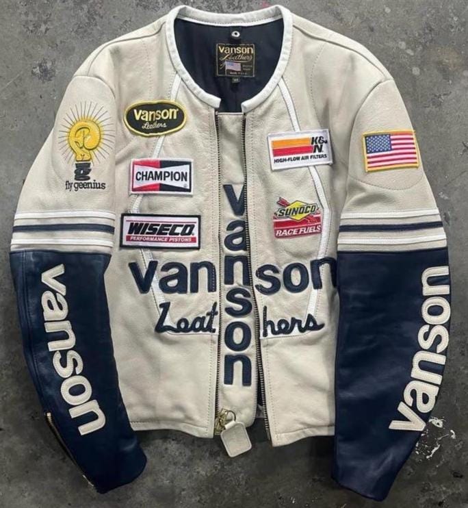 80s レーシング レザー VANSON STAR Balenciaga 80s レーシング レザー VANSON STAR Balenciaga 80s レーシング レザー