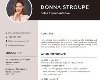 Plantilla de currículum para principiantes: CV de estudiante editable en Canva (A4 y carta)