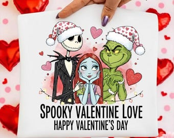 Spooky Valentine Love PNG, Funny Valentine’s Day Cartoon Design, Grumpy & Cute Holiday Character Sublimation PNG, Digital Download