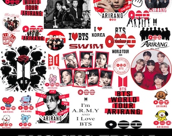 Inspiré de la Kpop SVG PNG Bundle, fichiers coupés de musique de fan de pop coréen (téléchargement numérique)