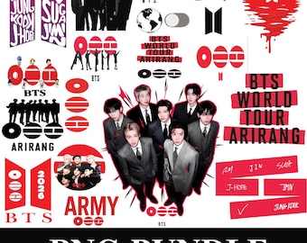 Bundle PNG K-Pop Idol Fan, graphismes pour sublimation de concerts de musique (téléchargement numérique)