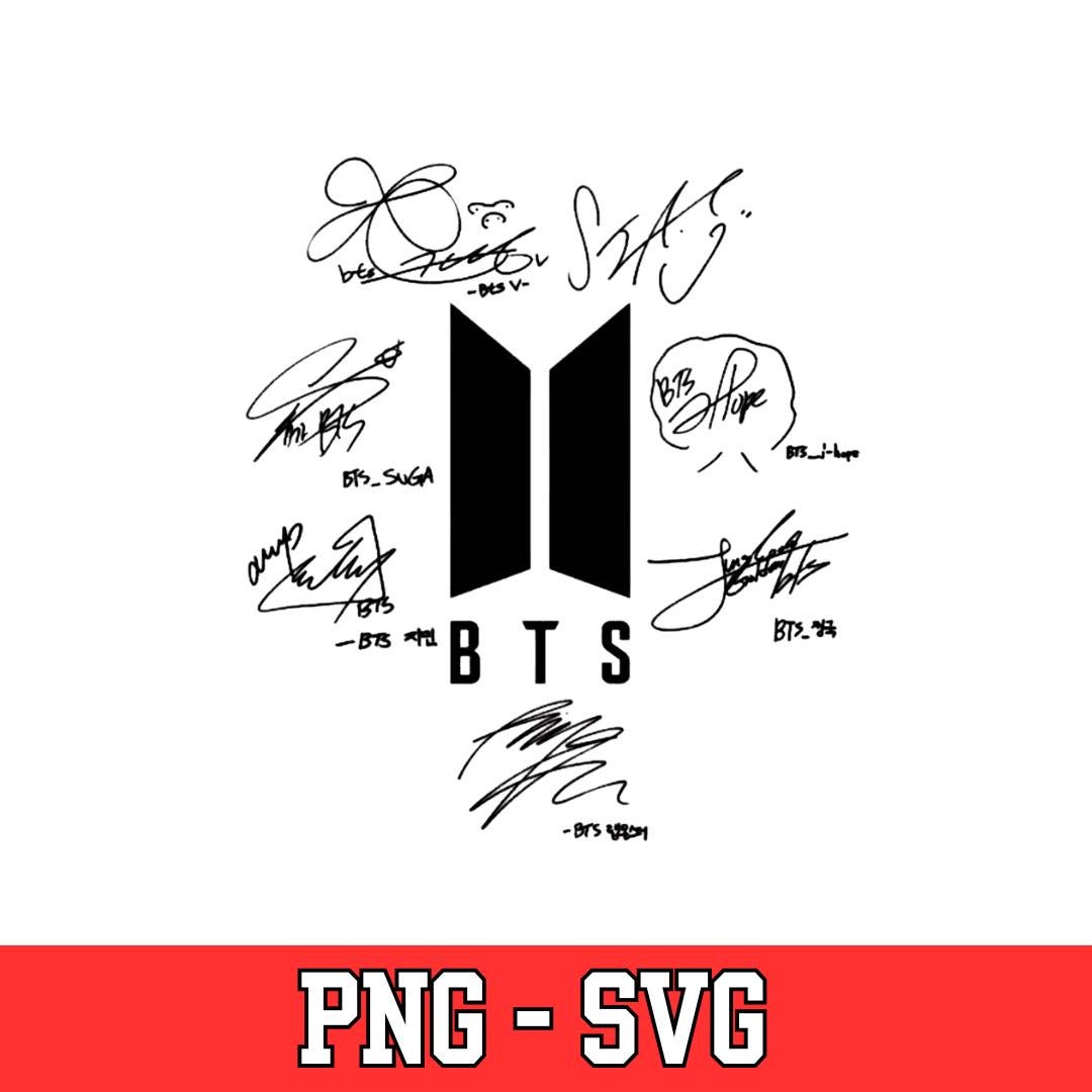 Bts Signature Svg - Etsy