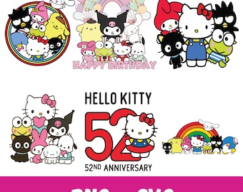 Kawaii-Katzen-Clipart | Tierfreunde PNG- und SVG-Bundle (Digitaler Download)