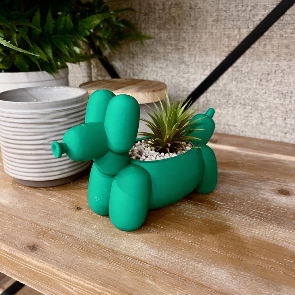 Balloon Dog Planter | Mini Animal Pot | Small Desk Planter | Air