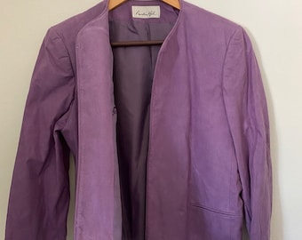 VTG Purple Austin Hill Blazer Jacket Size 12