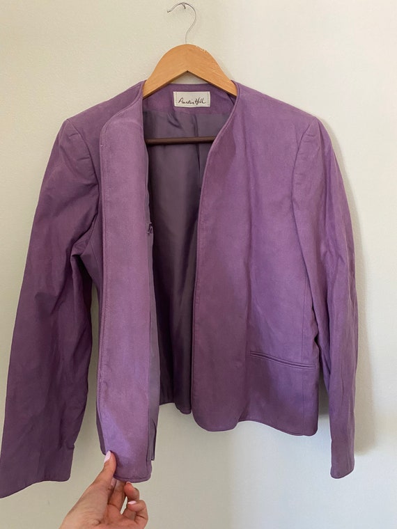 VTG Purple Austin Hill Blazer Jacket Size 12