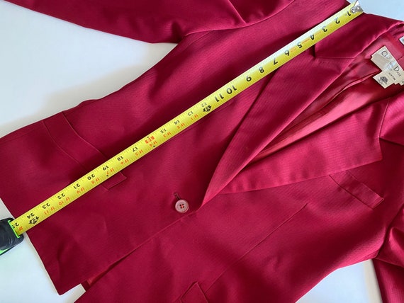 Vintage Christian Dior Suit Dark Red One Button B… - image 6