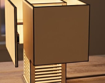 Lamp with channel for LED strip / SVG laser cut file / 5.5mm MDF / Glow forge 600x400mm / files ready for cutting