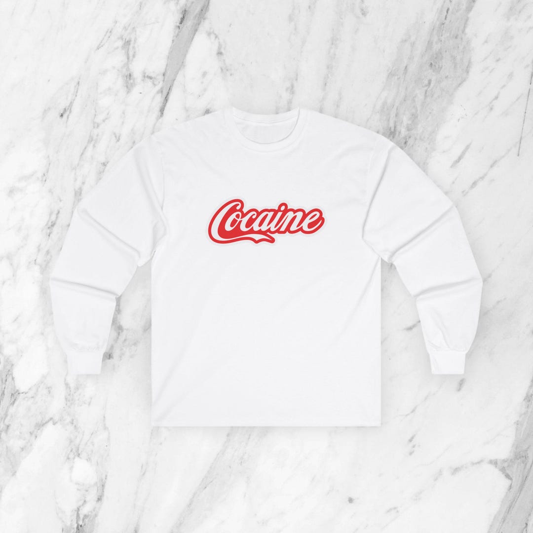 Coke Script Logo Long Sleeve Tee - Etsy
