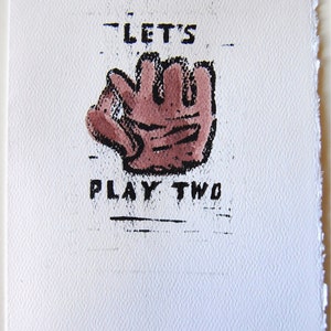 Baseball glove card-- Let&#39;s Play Two