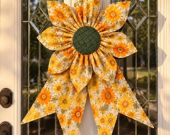 Patrón de costura de lazo acolchado gigante, lazo de tela grande con forma de flor, patrón de lazo para puerta FÁCIL para principiantes, lazo de pared para eventos en el dormitorio