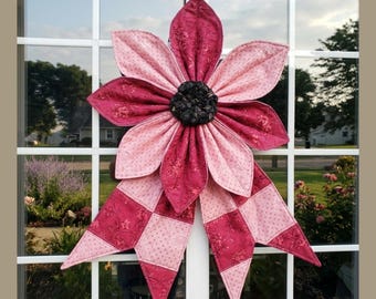 Patrón de costura DIY moderno con lazo de flores, acolchado, fácil de usar, decoración del hogar, tutorial de costura en PDF