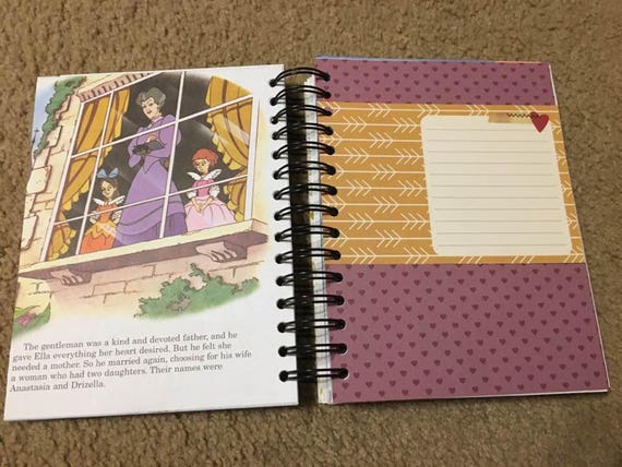 Disney Princesses Cinderella Aurora Jasmine Small Spiral Notebook Autograph Book