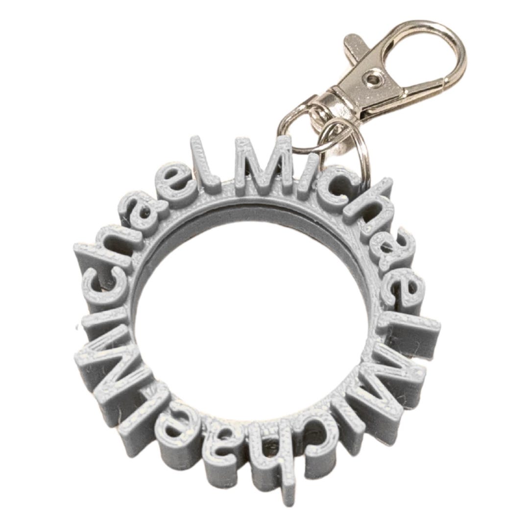 3d Printed Custom Circular Name Keychain – Word Keychain - Etsy
