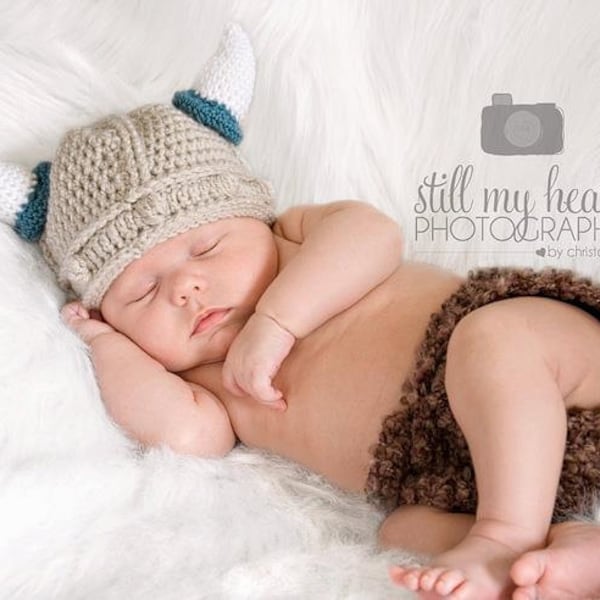 Boy or Girl Baby Viking Hat 0-6 mo